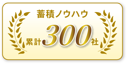 蓄積ノウハウ 累計300社以上!